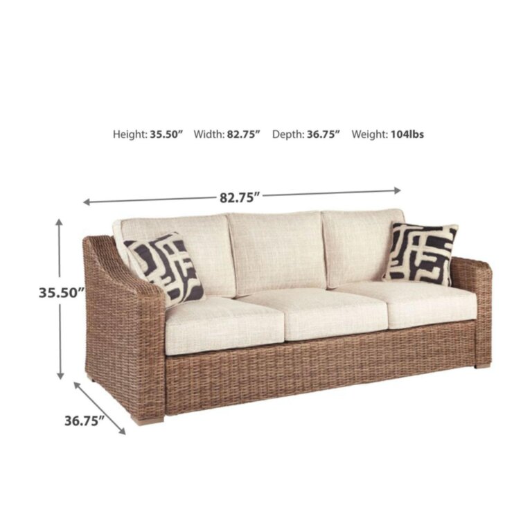 Danny 82.75 Wicker Outdoor Sofa